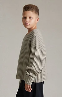 Fear of God ESSENTIALS Kids Seal Raw Neck Sweater