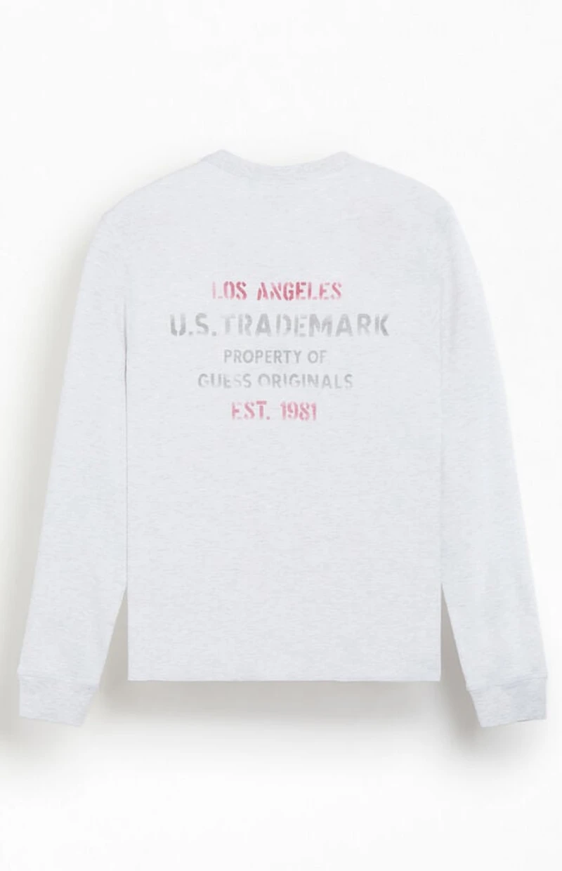 GUESS Originals Trademark Waffle Knit Long Sleeve T-Shirt