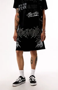 Civil Black Thorn Of The Stem Sweat Shorts