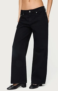 Edikted Petite Daytime Low Rise Jeans