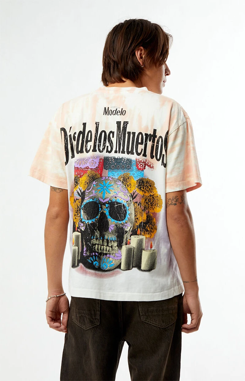 Modelo Altar Tie Dye Dia De Los Muertos T-Shirt