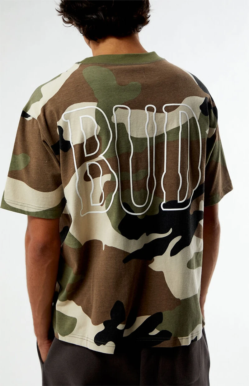 Budweiser By Pacsun Camo Initials T-Shirt