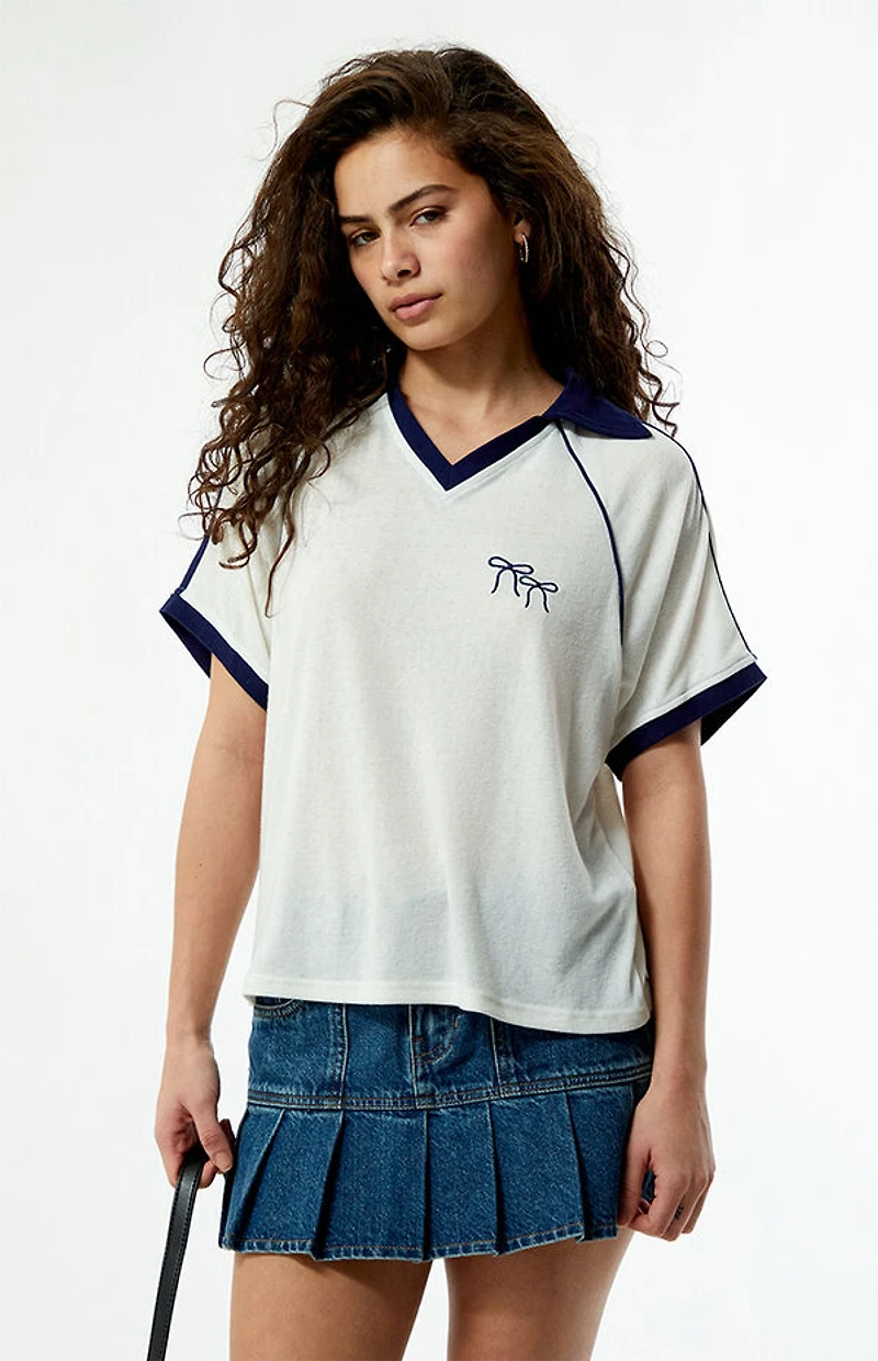 Your Favorite Kelli Pointelle Polo Shirt