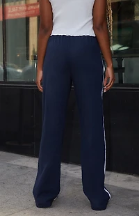 John Galt Navy & White Side Stripe Anastasia Sweatpants