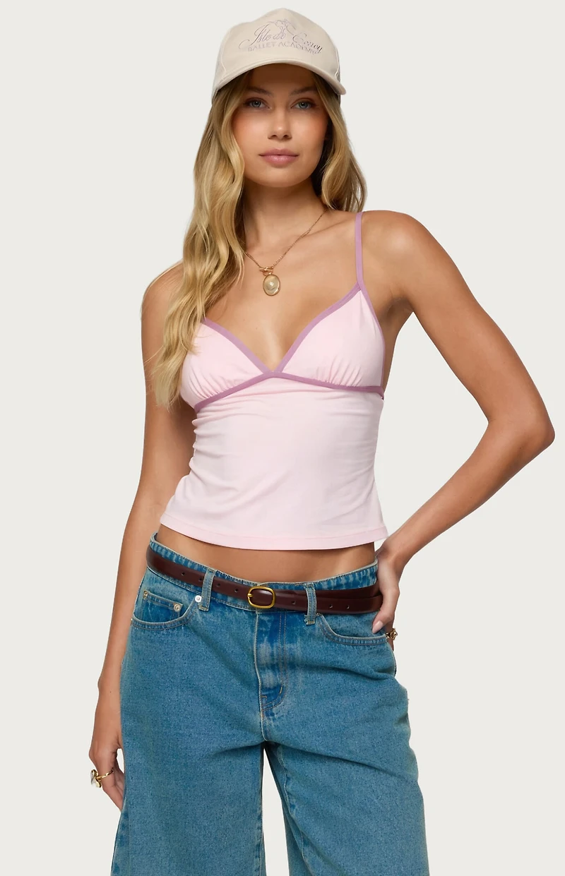 Edikted Leona Contrast Tank Top