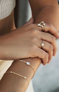 Ettika Opal & Crystal Gold Bracelet