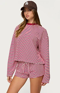 Edikted Jainee Striped Long Sleeve T-Shirt