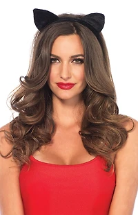 Leg Avenue Costume Velvet Black Cat Ears