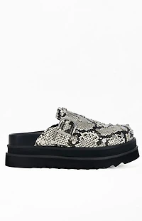 AZALEA WANG Women's Billie Snake Flatform Mules