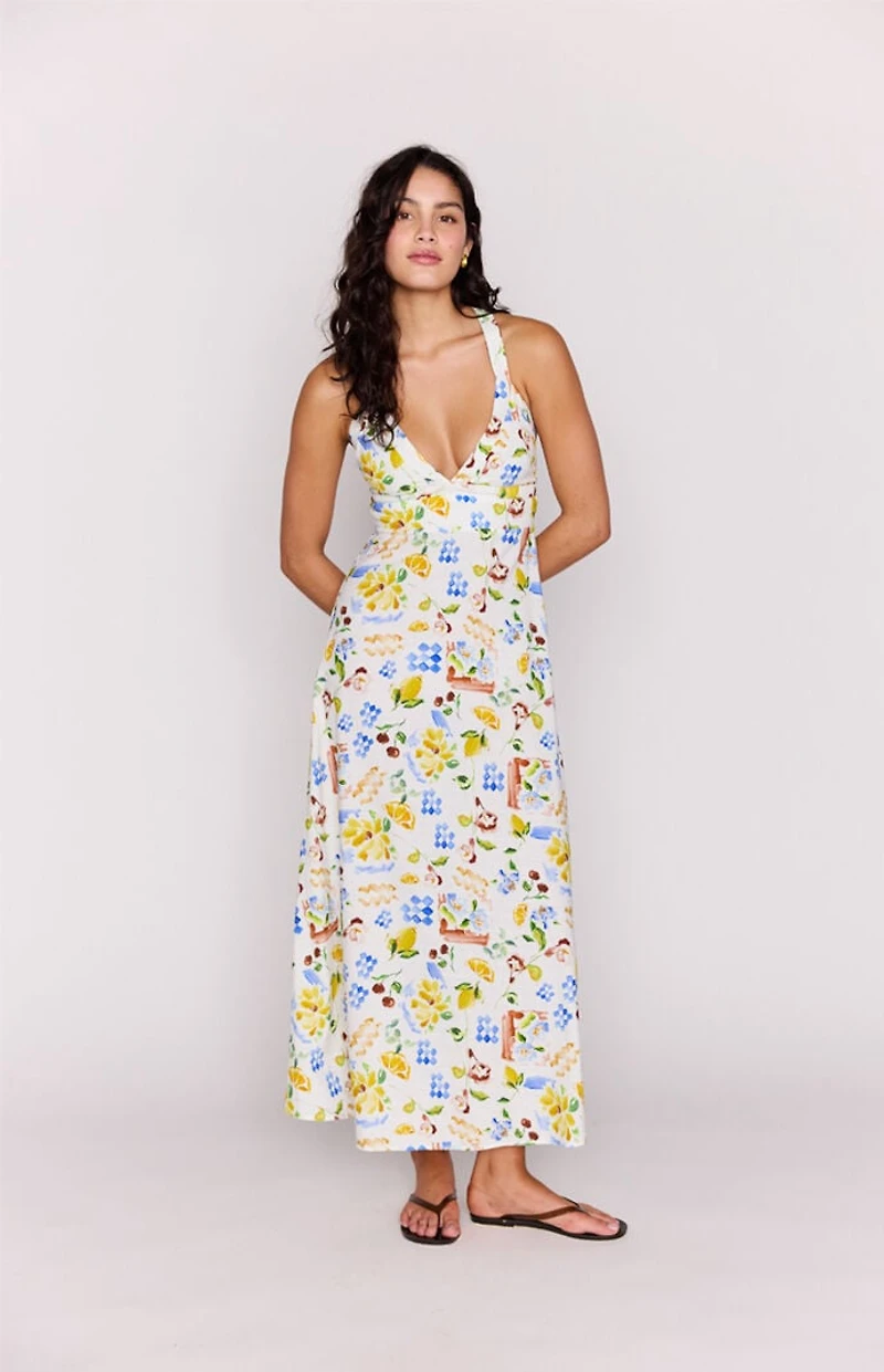 MINKPINK Riviera Cross Back Maxi Dress