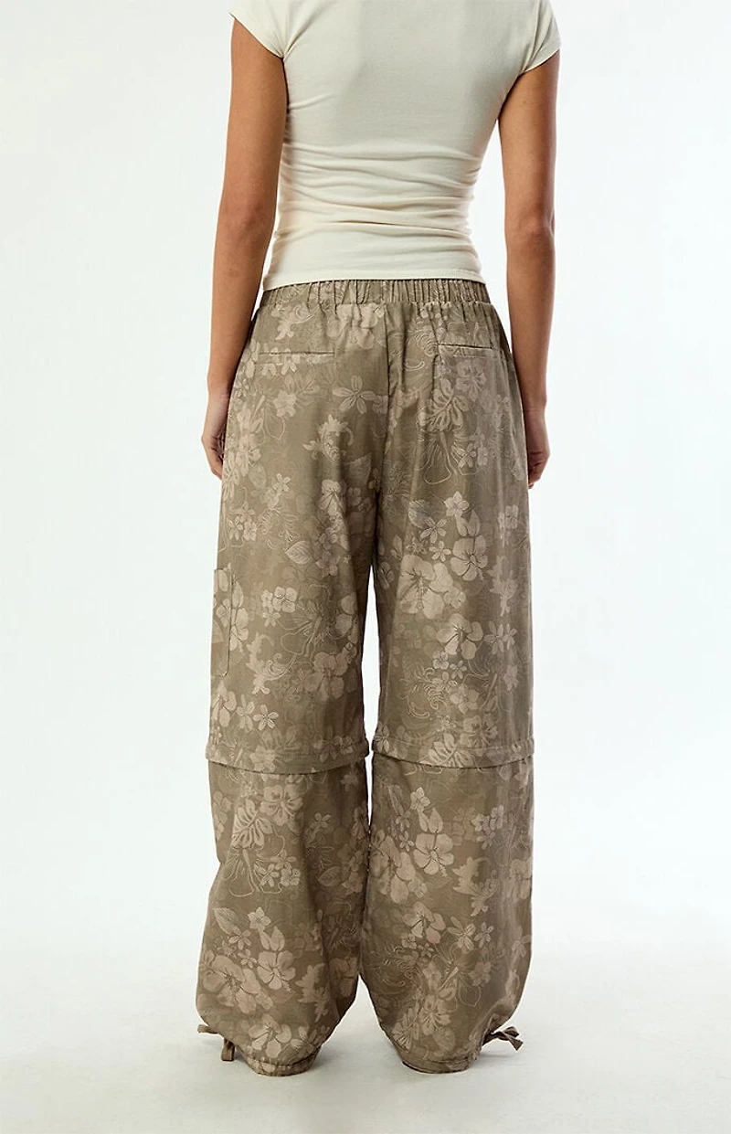 Daisy Street Hibiscus Baggy Tearaway Pants