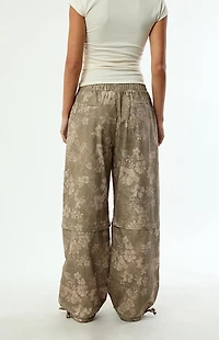 Daisy Street Hibiscus Baggy Tearaway Pants
