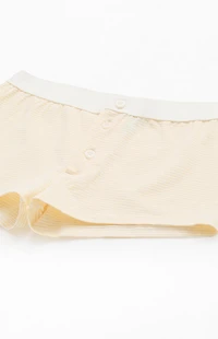 John Galt Yellow Striped Pajama Boyshorts