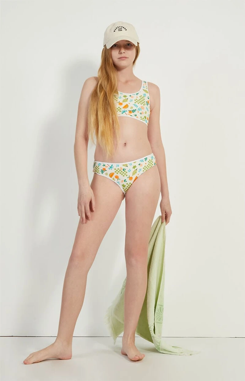 Pacsun Kids Fruit Cropped Bikini Top & Bottom Set