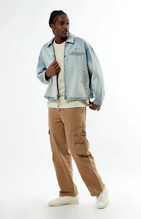 Pacsun Light Indigo Washed Denim Gas Jacket