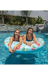 Pool Candy Inflatable Grapefruit Island Pool Float