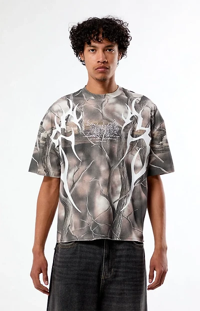 Pacsun Ascend Camo Cropped Boxy T-Shirt