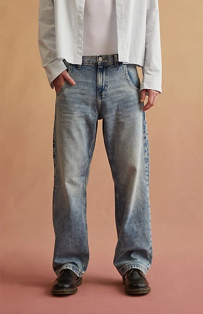 RARE DNM EDIT Light Blue Back Panel Baggy Jeans