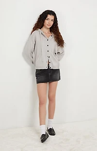 Your Favorite Karoline Hooded Button Down Cardigan