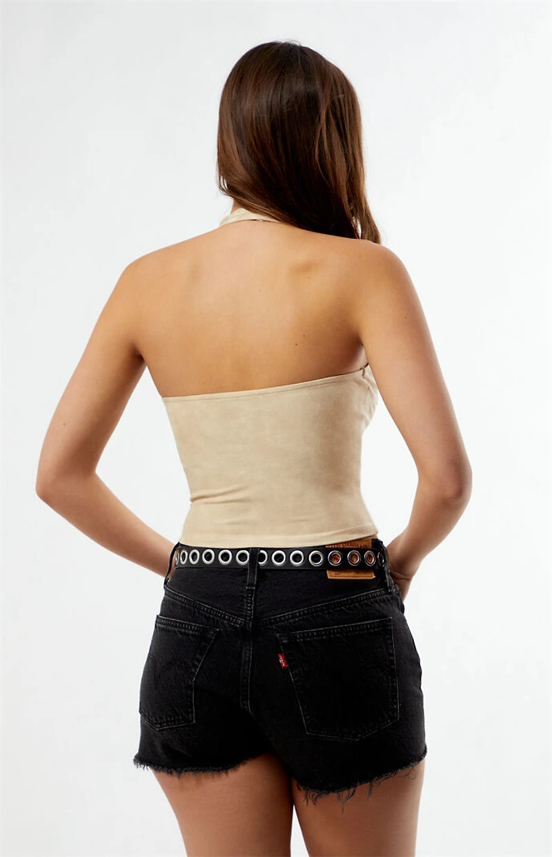 Your Favorite Delilah Faux Suede Halter Top