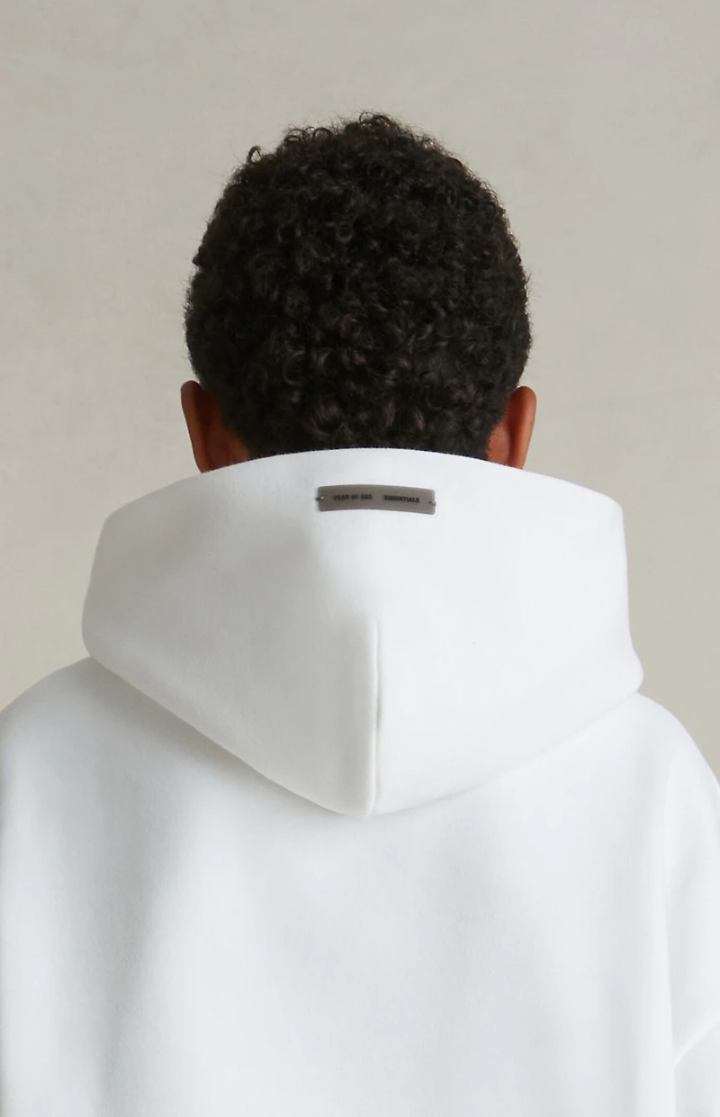 Fear of God ESSENTIALS Kids Cloud White Fleece Hoodie