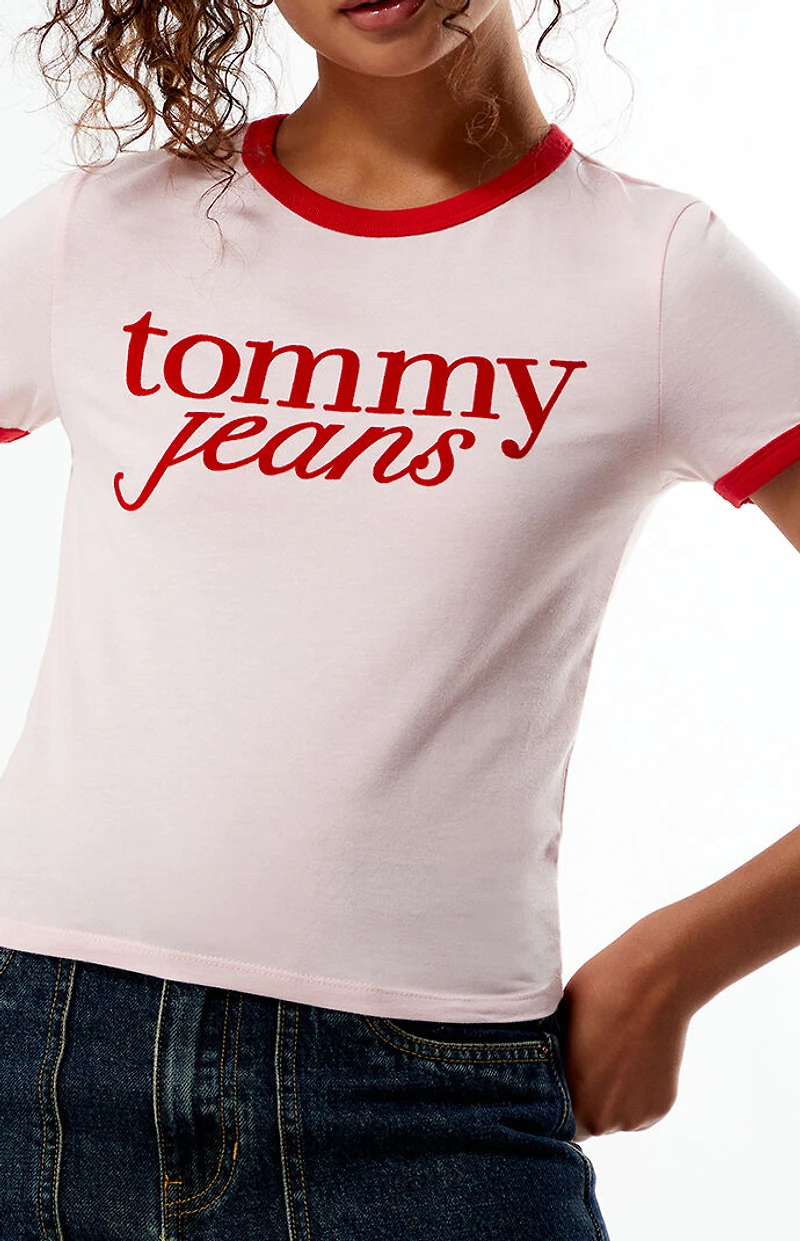 Tommy Jeans Script Slim Ringer T-Shirt