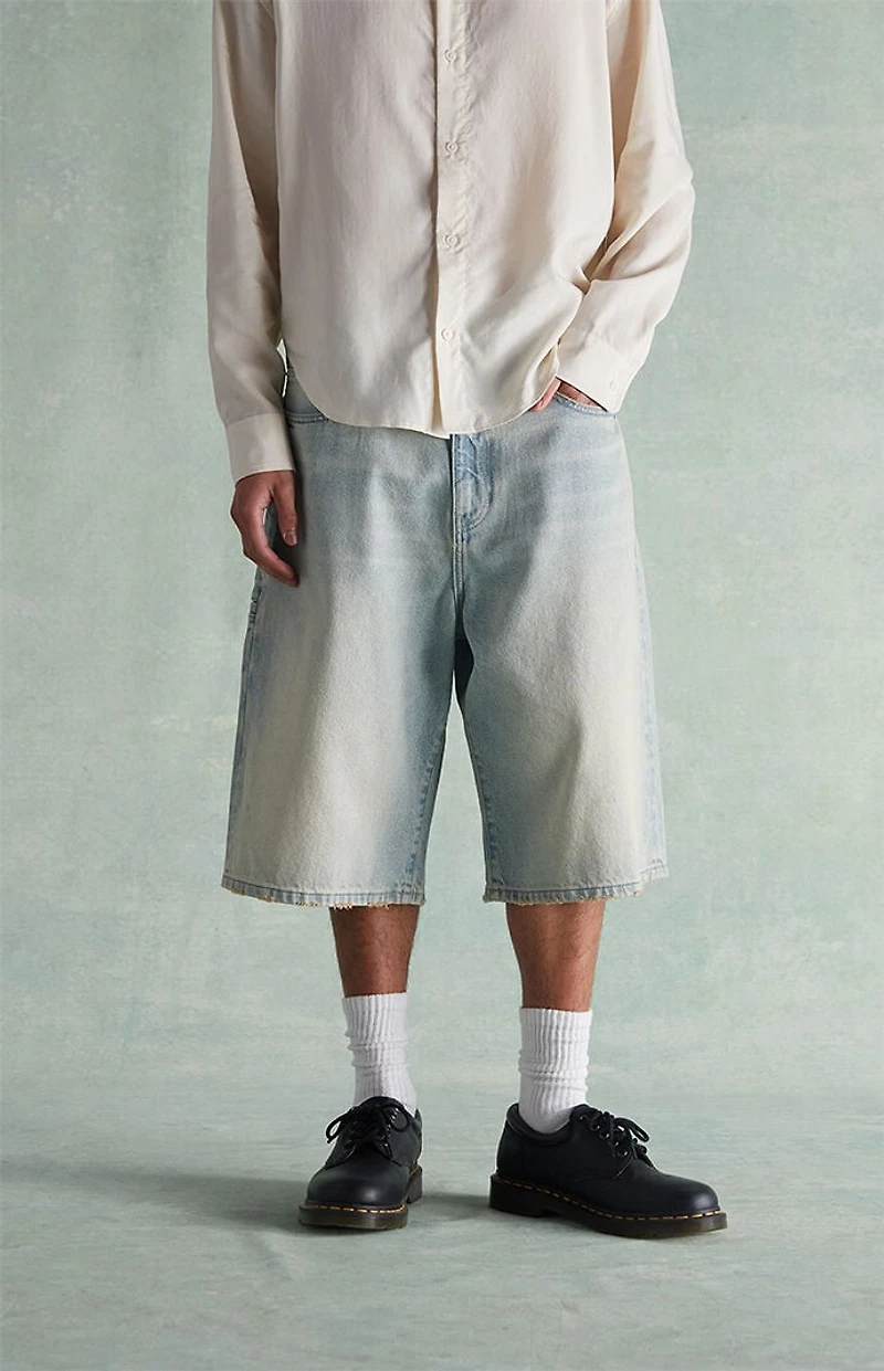 RARE DNM EDIT Light Blue Baggy Denim Shorts