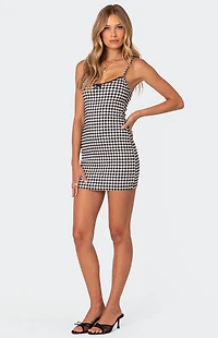 Edikted Connie Gingham Mini Dress