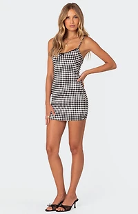 Edikted Connie Gingham Mini Dress