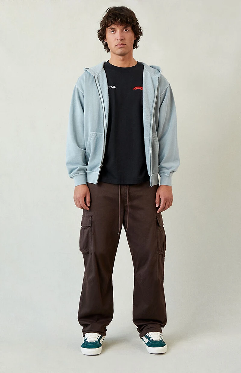 Pacsun Stretch Brody Brown Cotton Cargo Baggy Pants