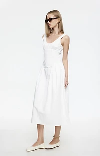 LIONESS Luna Rosa Poplin Maxi Dress