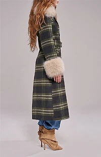 AZALEA WANG Avenna Plaid Trench Coat
