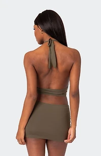 Edikted Kenya Gathered Halter Top