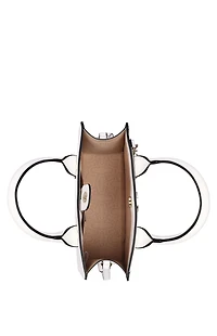 True Religion White Modern Edge Charm Tote Bag