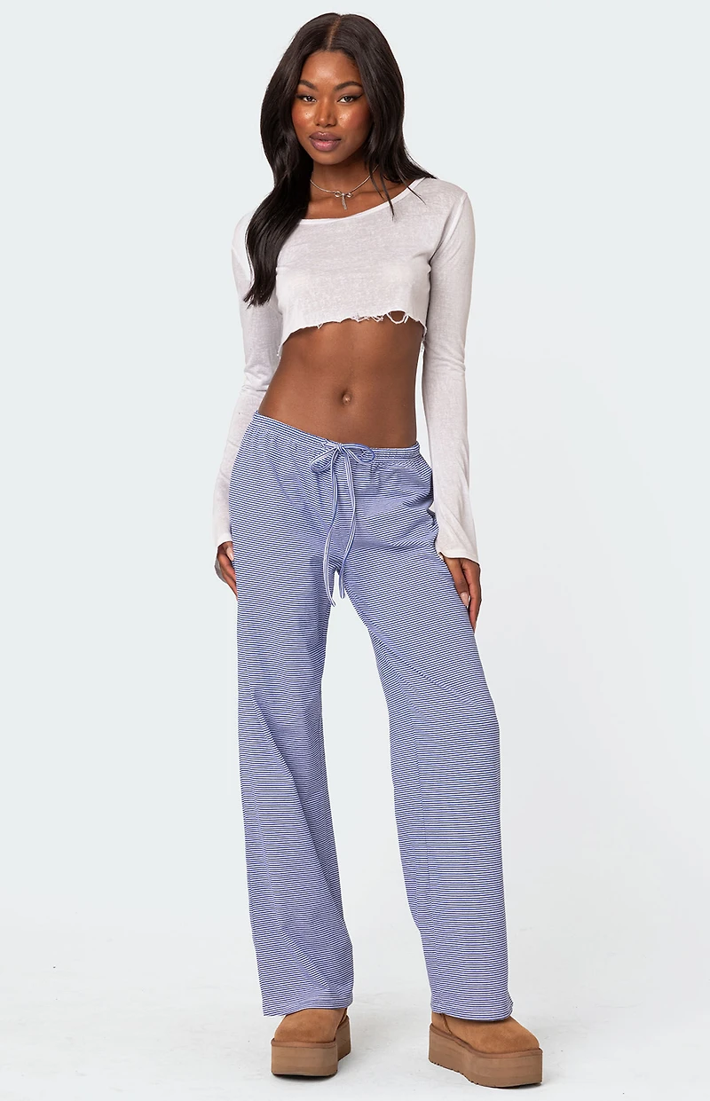 Edikted Olivia Striped Loose Fit Pants