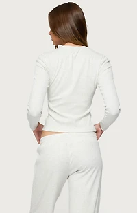 Edikted Cicilia Long Sleeve Ribbed T-Shirt