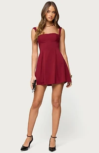 Edikted Mazey Square Neck Mini Dress