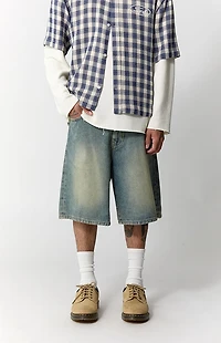 Pacsun Parker Baggy Jean Shorts Medium Blue