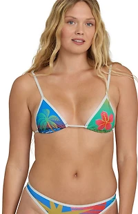 Billabong Tropical Print Mini Slide Triangle Bikini Top