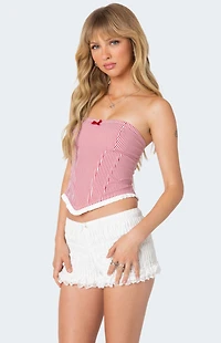 Edikted Hamilton Pinstripe Poplin Corset