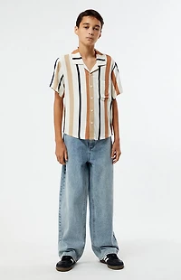 Pacsun Kids Stripe Camp Shirt