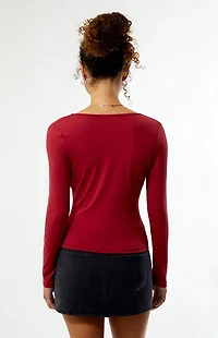 Your Favorite Demi Scoop Neck Long Sleeve Top