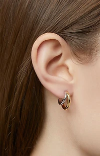 Ana Luisa Scarlett Two Tone Double Hoop Earrings