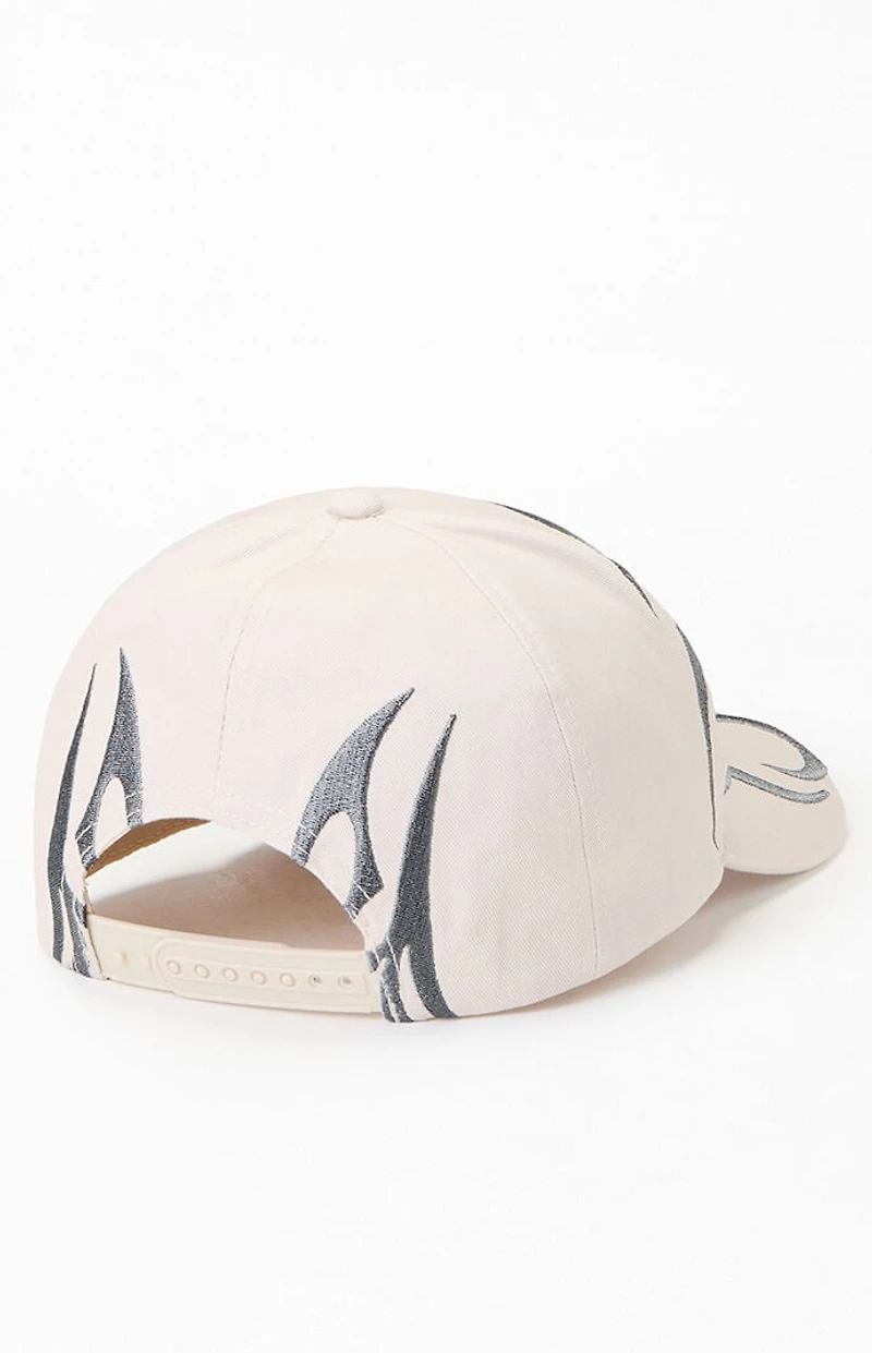 Pacsun Cream Ascend Logo Snapback Hat