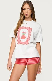 Edikted Flower Vase Oversized T-Shirt