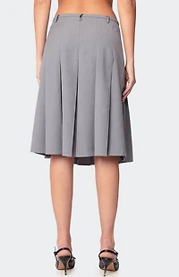 Edikted Ethel Side Slit Pleated Mini Skirt