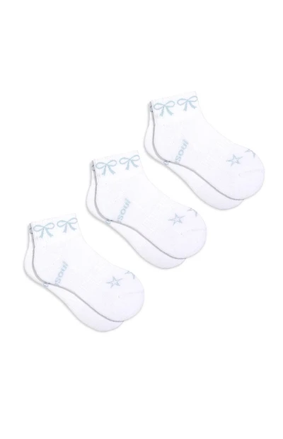 Doublesoul 3 Pack Holly Quarter Socks