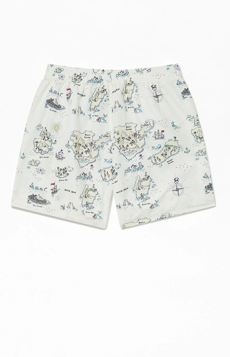 Boardies Treasure Map 4.5" Swim Trunks