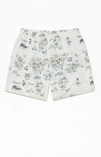 Boardies Treasure Map 4.5" Swim Trunks