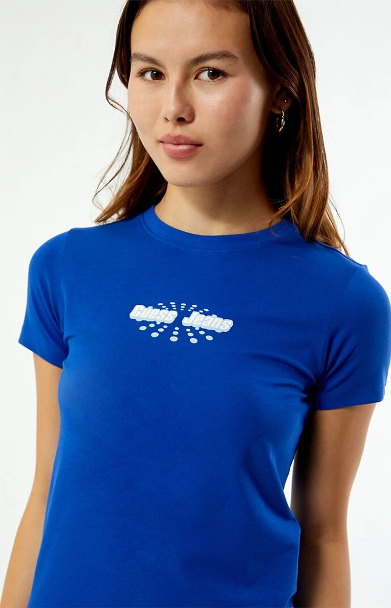 Guess Round Logo Slim T-Shirt